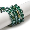 Electroplate Glass Beads Strands EGLA-D015-12x8mm-M-5