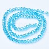 Electroplate Glass Beads Strands EGLA-A034-T3mm-B14-2