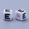 Acrylic Horizontal Hole Letter Beads PL37C9129-E-2