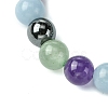 12Pcs 12 Styles Constellation Mixed Gemstone Round Beaded Stretch Bracelet Sets BJEW-JB10910-4