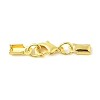 Rack Plating Brass Lobster Claw Clasps with Clip Ends KK-E719-60G-1