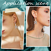 2 Pairs Rhodium Plated 925 Sterling Silver Earring Hooks DIY-CN0002-87-5