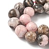 Natural Argentina Rhodonite Beads Strands G-G271-B02-12mm-4