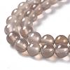 Natural Gray Agate Bead Strands X-G-R193-12-6mm-3