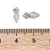 Brass Micro Pave Clear Cubic Zirconia Charms KK-C172-24P-3