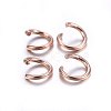 304 Stainless Steel Open Jump Rings STAS-O107-06RG-D-3