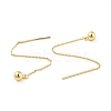 Brass Ball Tassel Dangle Stud Earrings EJEW-B013-19-2