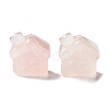 Natural Rose Quartz Carved Healing House Figurines DJEW-P015-01E-1