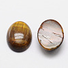 Oval Natural Tiger Eye Cabochons G-K020-40x30mm-04-2