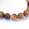 Grade AB Natural Tiger Eye Round Bead Strands G-E334-6mm-17-3