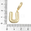 Brass Micro Pave Clear Cubic Zirconia Pendants KK-M289-01U-G-3