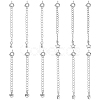 12Pcs 4 Styles Brass Curb Chain Extender KK-HS0015-33P-1