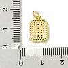 Rack Plating Brass Micro Pave Clear Cubic Zirconia Charms KK-G501-01S-G-3