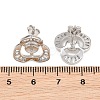 Brass Micro Pave Cubic Zirconia Stud Earring Finding CU-CBAA5EE-01P-3