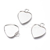 Tarnish Resistant 304 Stainless Steel Pendant Cabochons Settings for Fashion Jewelry STAS-M283-01P-A-1
