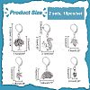 18Pcs 6 Style Hedgehog & Squirrel & Leaf & Pine Cone Tibetan Style Charms Locking Stitch Marker HJEW-PH01552-2