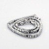Faceted Square Silver Plated Non-magnetic Synthetic Hematite Beads Strands G-P061-39A-2