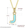 Fashion Tin Alloy Enamel Initial Pendant Necklaces NJEW-BB20973-J-6