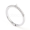 Brass Cuff Finger Ring Settings KK-L155-34P-2