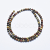 Natural Polychrome Jasper/Picasso Stone/Picasso Jasper Beads Strands G-E444-43-4mm-2