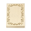 Rectangle Flower Frame Brass Stamp Heads AJEW-M037-04G-02-2