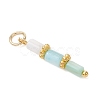 Dyed Natural Freshwater Shell Beaded Pendants PALLOY-JF05024-02-4
