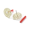 Rack Plating Golden Alloy with ABS Pearl Stud Earring Findings EJEW-B036-03G-17-2