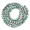 Electroplate Opaque Glass Beads Strands EGLA-A034-P4mm-M13A-2