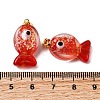 Handmade Dichroic Foil Lampwork Pendants DICH-G001-01G-03-3