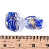 Handmade Gold & Silver Foil Glass Beads FOIL-N030-02C-4