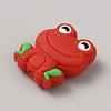 Frog Food Grade Eco-Friendly Silicone Focal Beads SIL-WH0006-29A-2