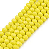 Opaque Solid Color Glass Beads Strands EGLA-A034-P4mm-D26-1