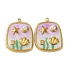 304 Stainless Steel Enamel Pendants STAS-L299-18G-03-1