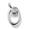 Brass Micro Pave Cubic Zirconia Pendants KK-B132-12P-O-1