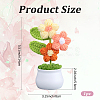 1Pc Hand Knitted Potted Plants Crochet Flower DJEW-SC0001-15C-2
