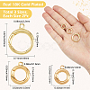6Pcs 3 Styles Brass Spring Gate Clasps KK-SC0007-09-2