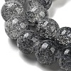 Spray Painted Crackle Glass Beads Strands DGLA-C002-8mm-02-4