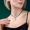 8Pcs 8 Style Rack Plating Brass Micro Pave Clear Cubic Zirconia Pendants ZIRC-OC0001-05P-5