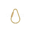 Brass Screw Carabiner Lock Charms KK-ZX025-65C-1