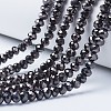 Electroplate Transparent Glass Beads Strands EGLA-A034-T2mm-UA08-1