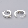 201 Stainless Steel Huggie Hoop Earrings Findings STAS-A167-01B-S-3
