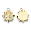 Brass Micro Pave Cubic Zirconia Pendants ZIRC-N039-059-NF-2