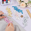 5Pcs 5 Colors Polyester Computerized Embroidery Cloth Sew on Patches DIY-BC0016-60-3