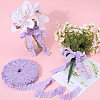 20 Yards Ruffled Polyester Elastic Lace Trim EW-WH0018-01B-4