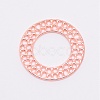 Zinc Alloy Filigree Joiners Links PALLOY-WH0076-41RG-RS-1