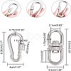 304 Stainless Steel Double Eye Swivel Clasps STAS-NB0004-28P-2