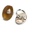 Freshwater Shell with Pearl Adjustable Finger Rings for Girl Women AJEW-Z010-03D-P-2