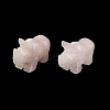 Natural Rose Quartz Carved Healing Rhinoceros Figurines DJEW-M008-02I-1