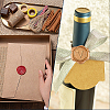 1Pc Golden Tone Brass Wax Seal Stamp Heads with Bamboo Stick Shaped Handles STAM-CP0001-05V-7