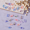 100Pcs 5 Colors Handmade Foil Glass Charms FOIL-CJ0001-09-3